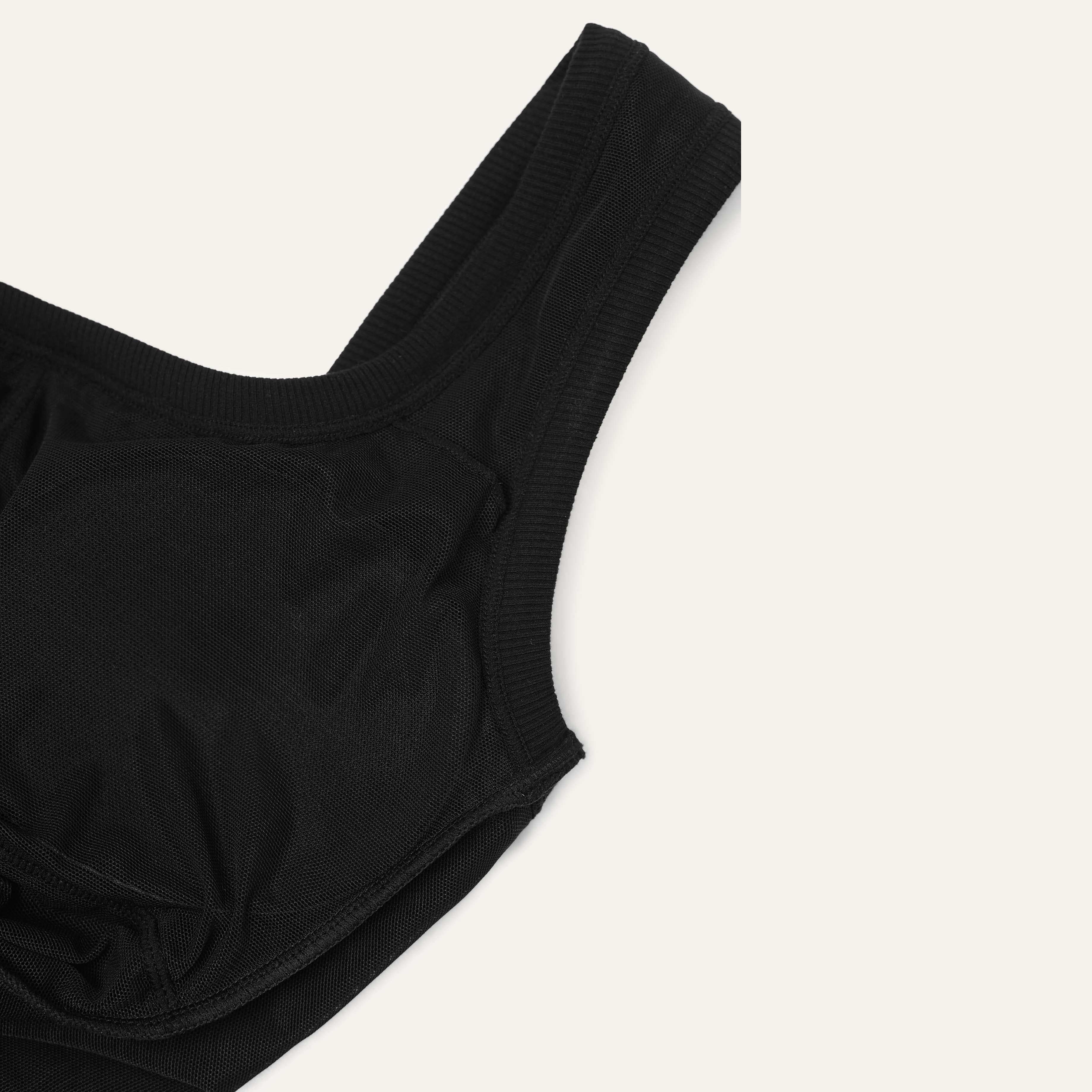 AUBER AUBER Ribbed Bodysuit - Black