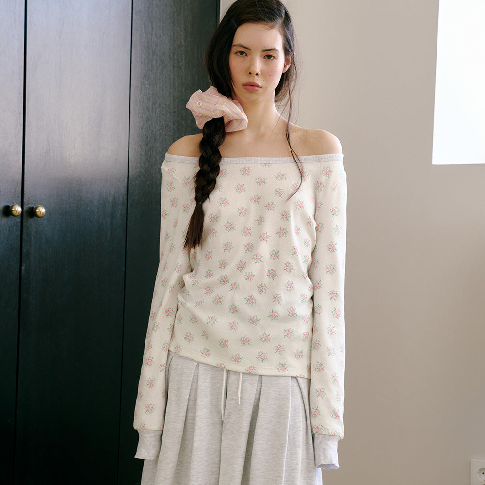 FUN FROM FUN [2nd] Bouquet Boatneck Tee, White