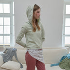 PISCESS Striped button-up slim fit hoodie_lime