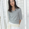 NCSSRY Essential V-Neck Top (Melange Grey)