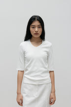 NCSSRY Essential V-Neck Top (White)