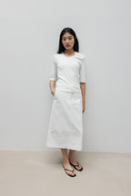 NCSSRY Essential V-Neck Top (White)
