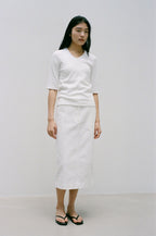 NCSSRY Essential V-Neck Top (White)