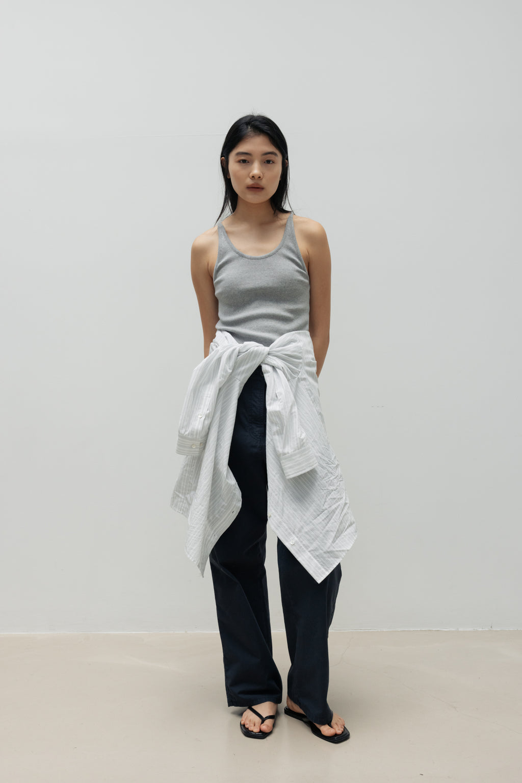 NCSSRY Essential Halter Top (Melange Grey)