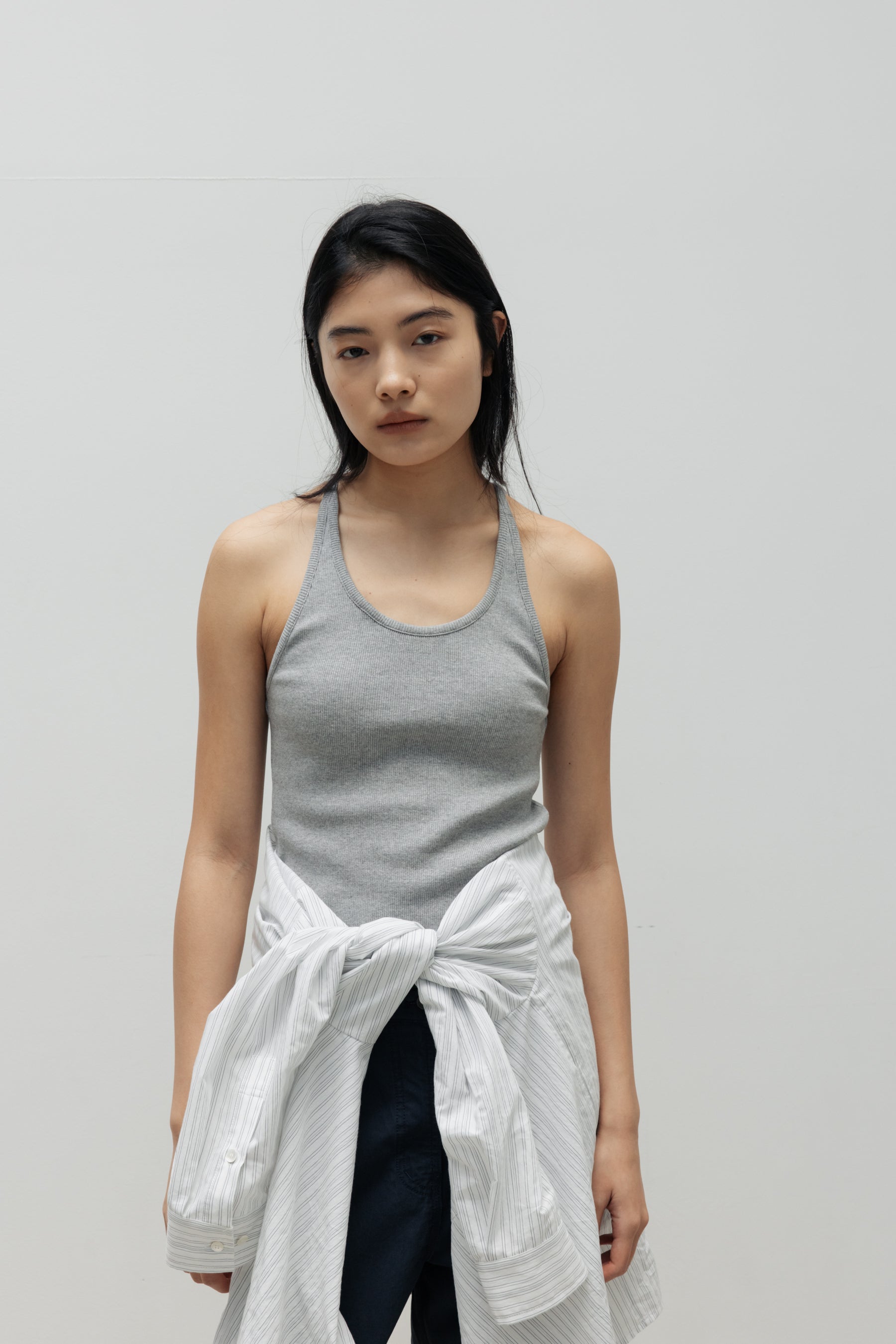 NCSSRY Essential Halter Top (Melange Grey)