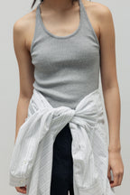 NCSSRY Essential Halter Top (Melange Grey)