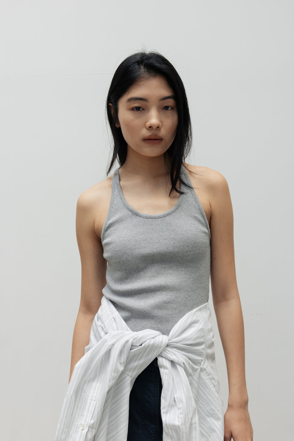 NCSSRY Essential Halter Top (Melange Grey)