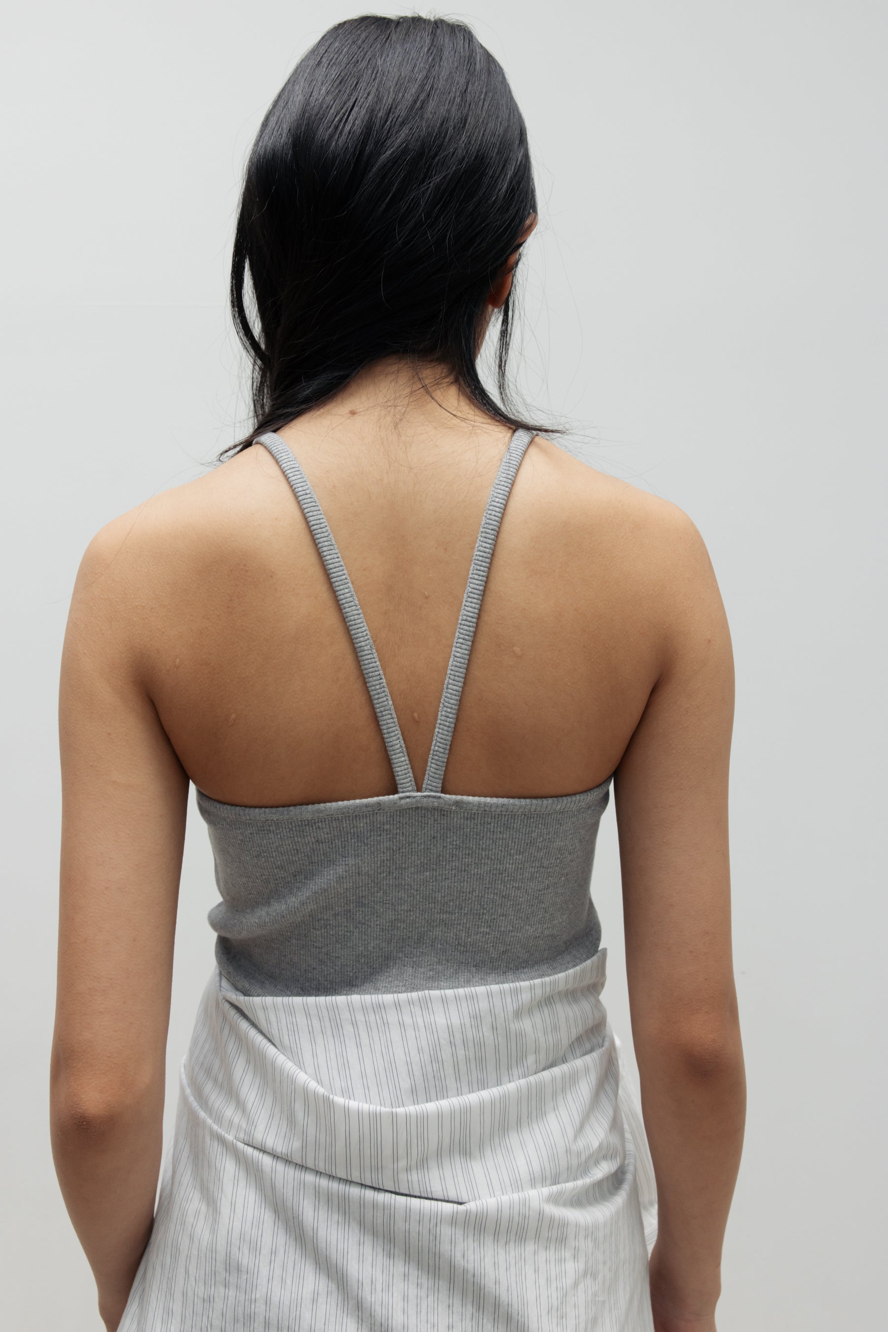 NCSSRY Essential Halter Top (Melange Grey)