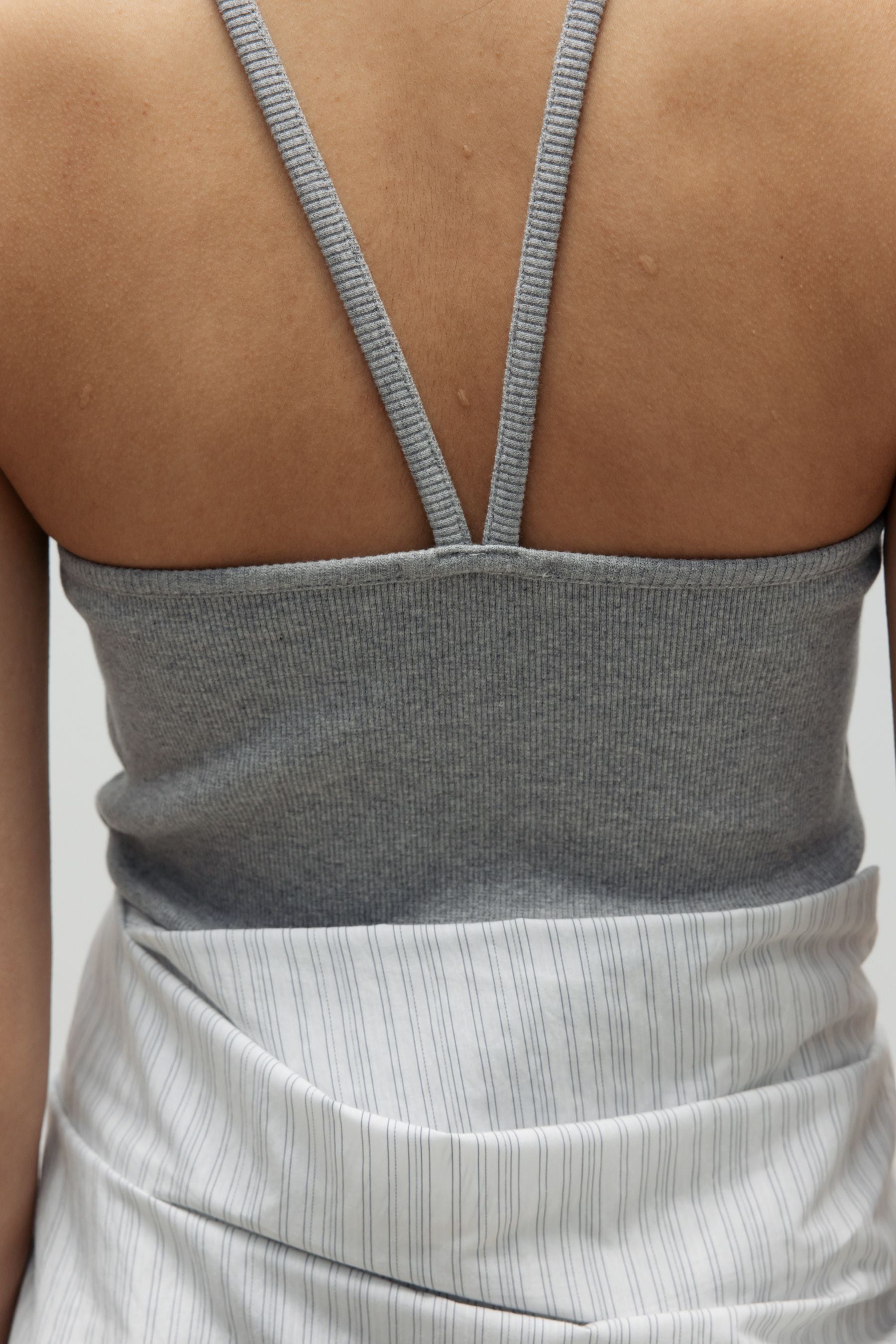 NCSSRY Essential Halter Top (Melange Grey)