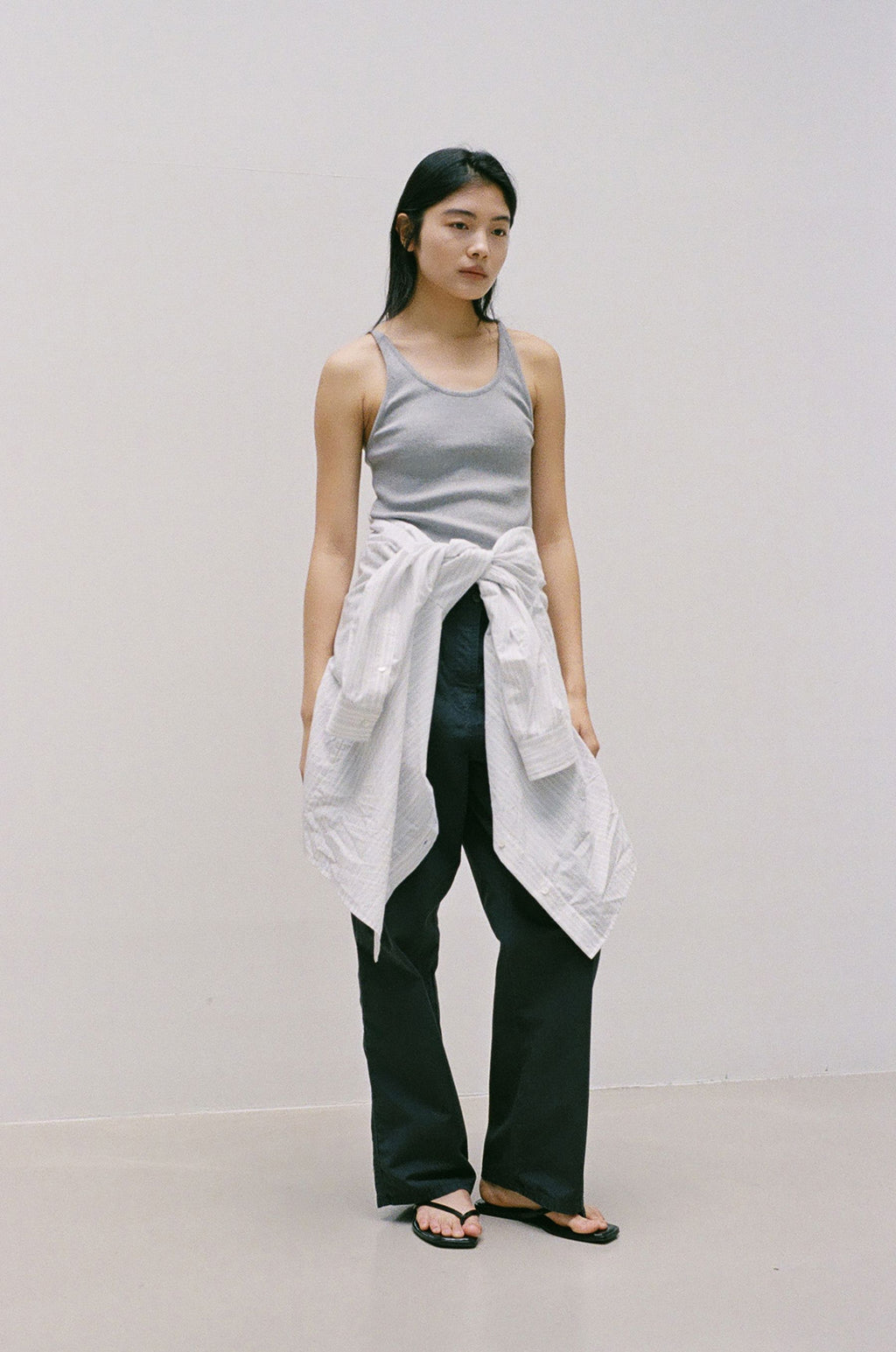 NCSSRY Essential Halter Top (Melange Grey)