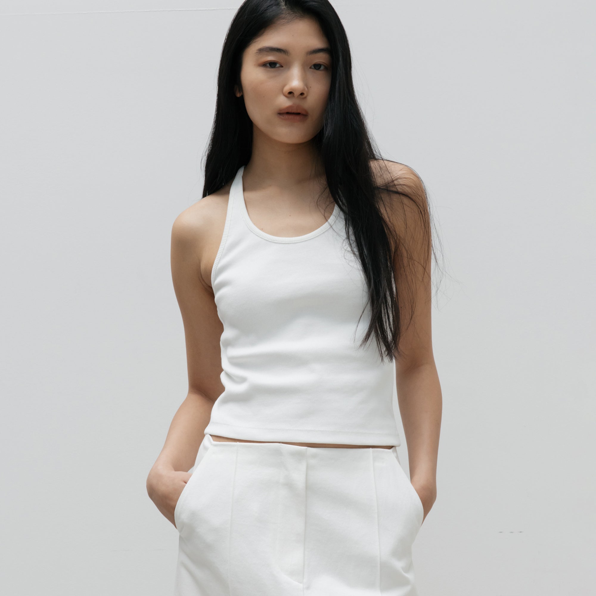 NCSSRY Essential Halter Top (White)