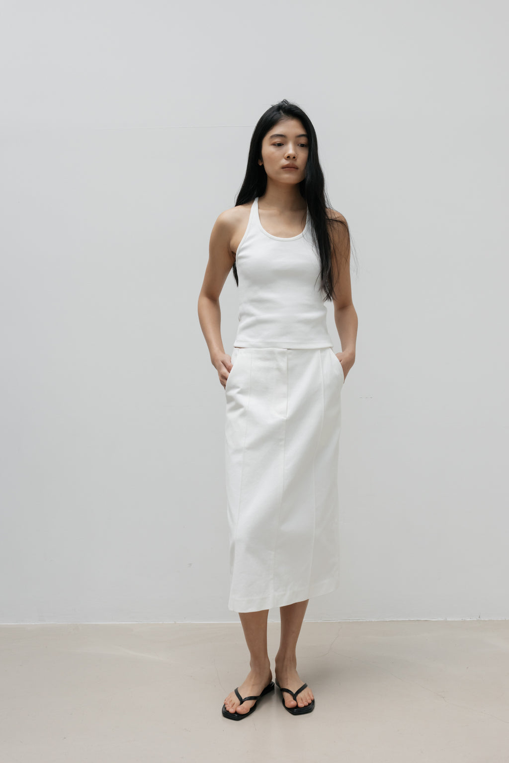 NCSSRY Essential Halter Top (White)