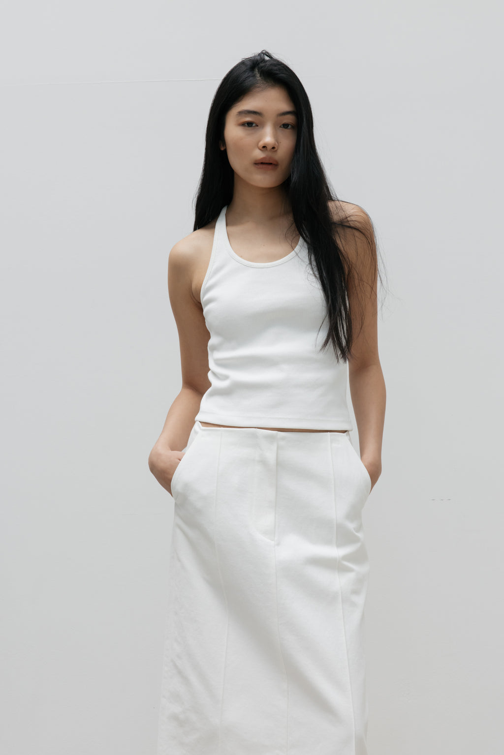 NCSSRY Essential Halter Top (White)