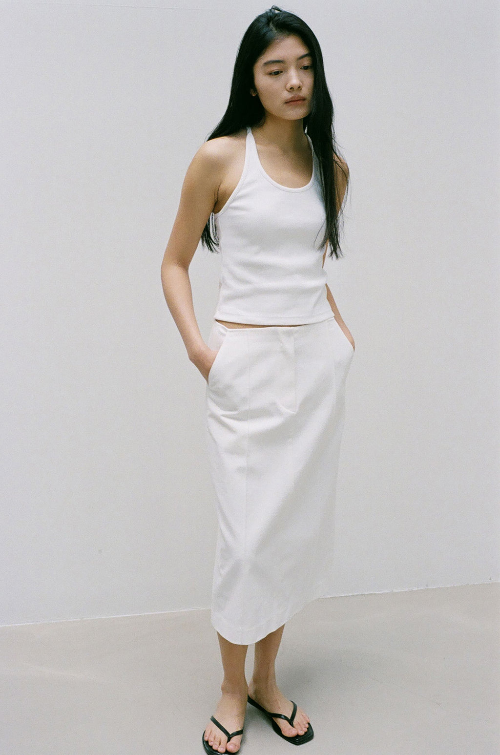NCSSRY Essential Halter Top (White)