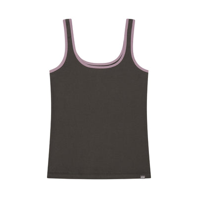 038 TWO-TONE SLEEVELESS CHARCOAL