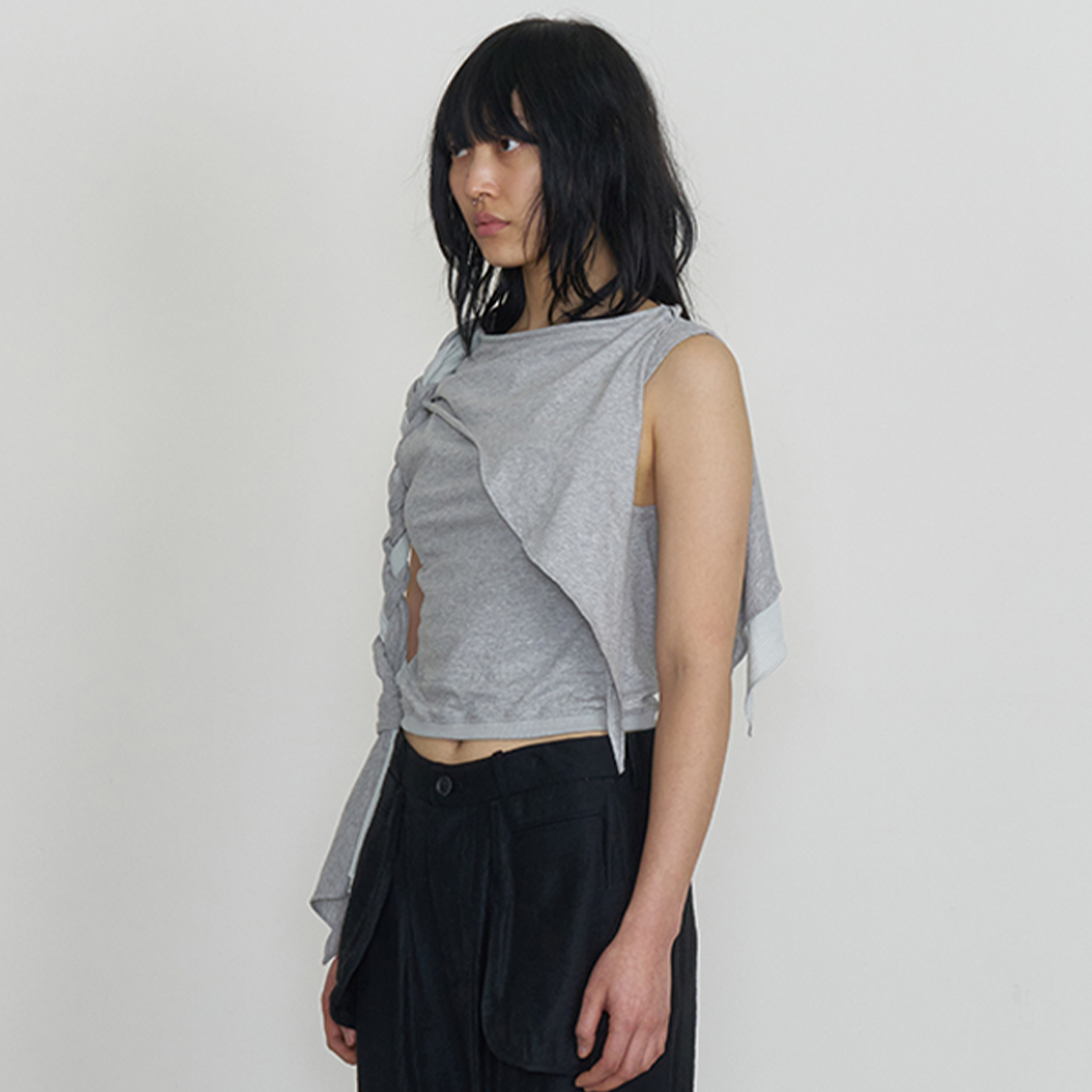 ODLYWORKSHOP Braided Cape Tank, Heather