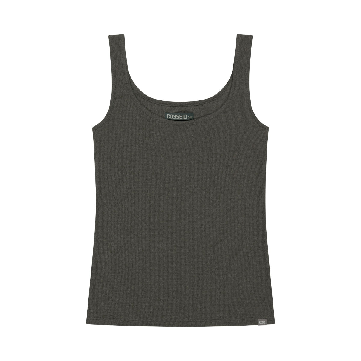 COYSEIO 038 038 MINI WAFFLE RELAXED SLEEVELESS CHARCOAL