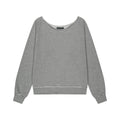 COYSEIO 038 038 OFF-SHOULDER SWEATSHIRT MELANGE GREY