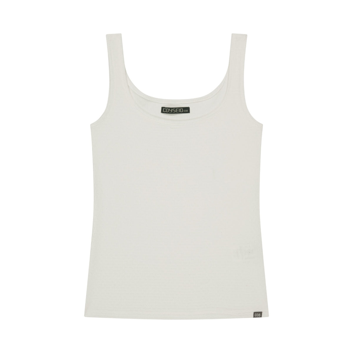 COYSEIO 038 038 MINI WAFFLE RELAXED SLEEVELESS WHITE