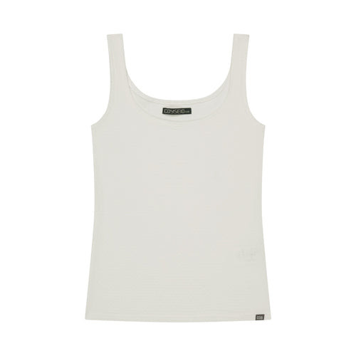 COYSEIO 038 038 MINI WAFFLE RELAXED SLEEVELESS WHITE