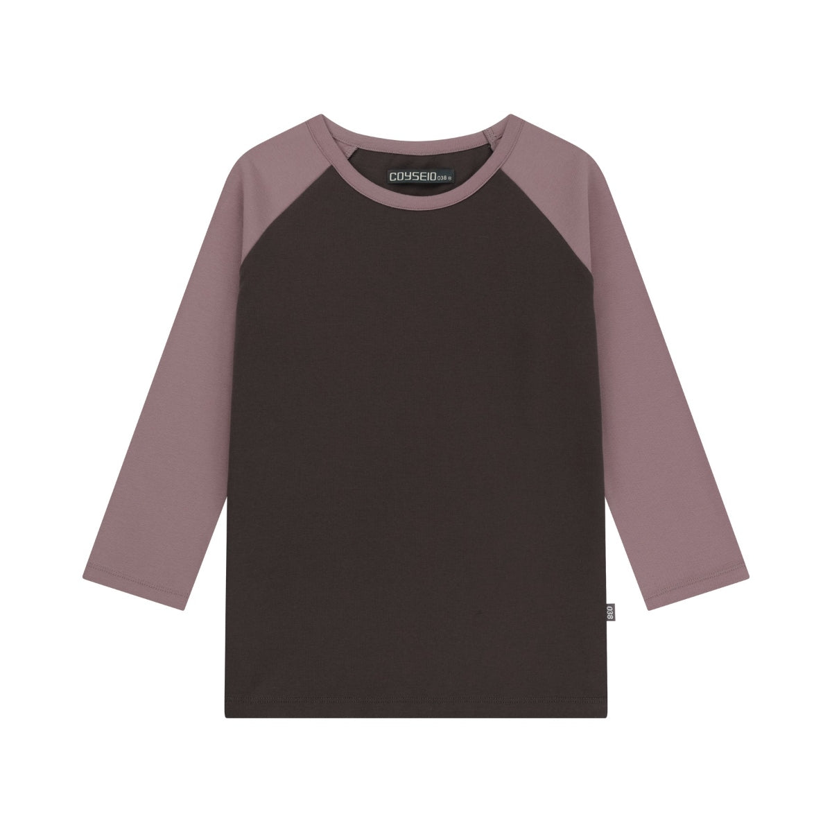 COYSEIO 038 038 COLOR MIXED RAGLAN CAPRI LONG SLEEVE CHARCOAL