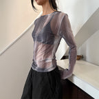 DIAGONAL [2nd] SMUDGED SEE THROUGH TOP (grey)