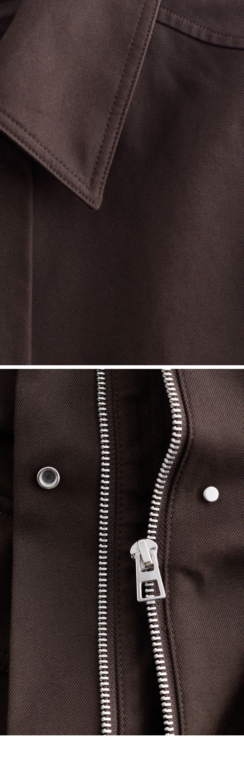 & Other Stories Oversized Drawstring Utility Jacket (Dark Brown)