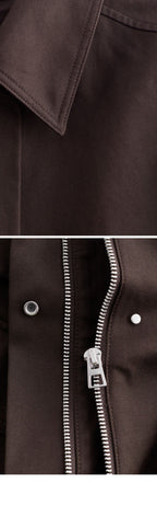& Other Stories Oversized Drawstring Utility Jacket (Dark Brown)