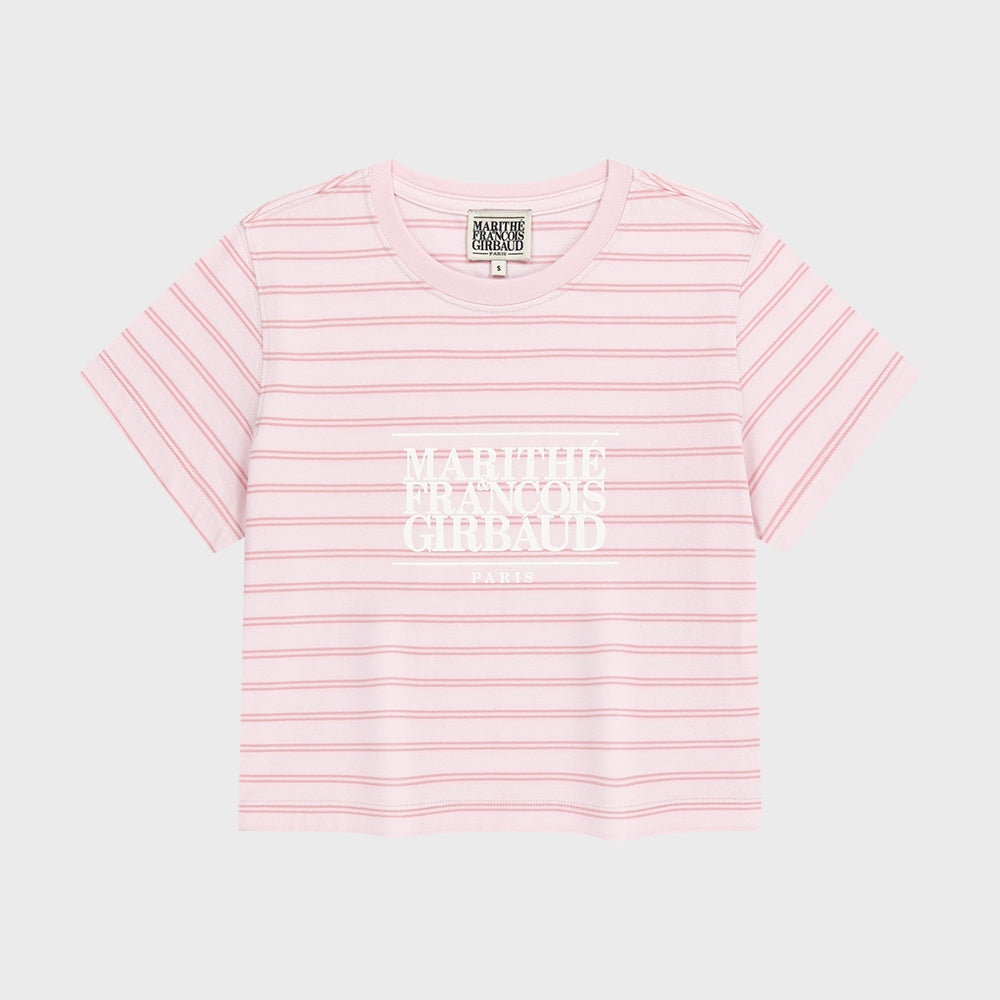 MARITHÉ+FRANҪOIS GIRBAUD W CLASSIC LOGO CROP TEE pink