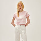 MARITHÉ+FRANҪOIS GIRBAUD W CLASSIC LOGO CROP TEE pink