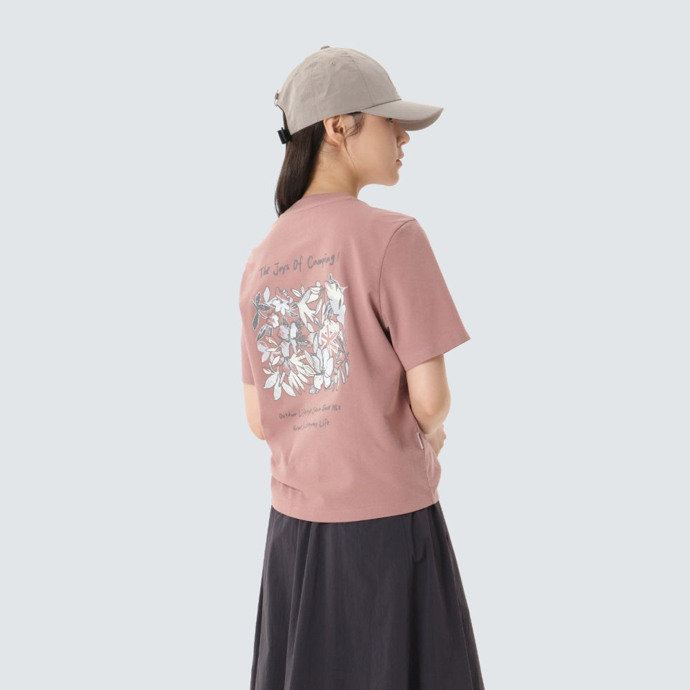 SNOWPEAK APPAREL Sorona Women's Tropical Short Sleeve T-Shirt Deep Pink (S26MWFTS71)