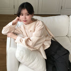 PREP FOR THE [5th] Sheer Curve scarf blouse (blush)