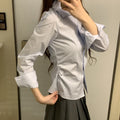 MERRYON Roan shirring blouse_2COLORS