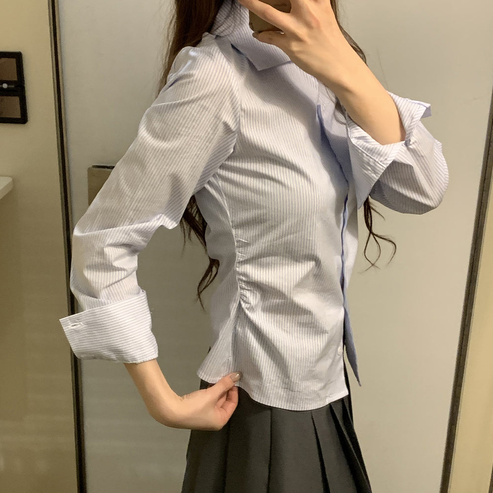 MERRYON Roan shirring blouse_2COLORS
