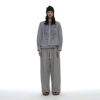 PARTIMENTO WOMEN COUNTRY RUFFLE-PINTUCK SHIRT_BLUE CHECK