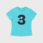 bauf 3 logo dot slim fit t-shirt [mint blue]