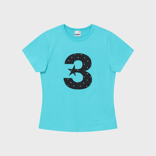 bauf 3 logo dot slim fit t-shirt [mint blue]