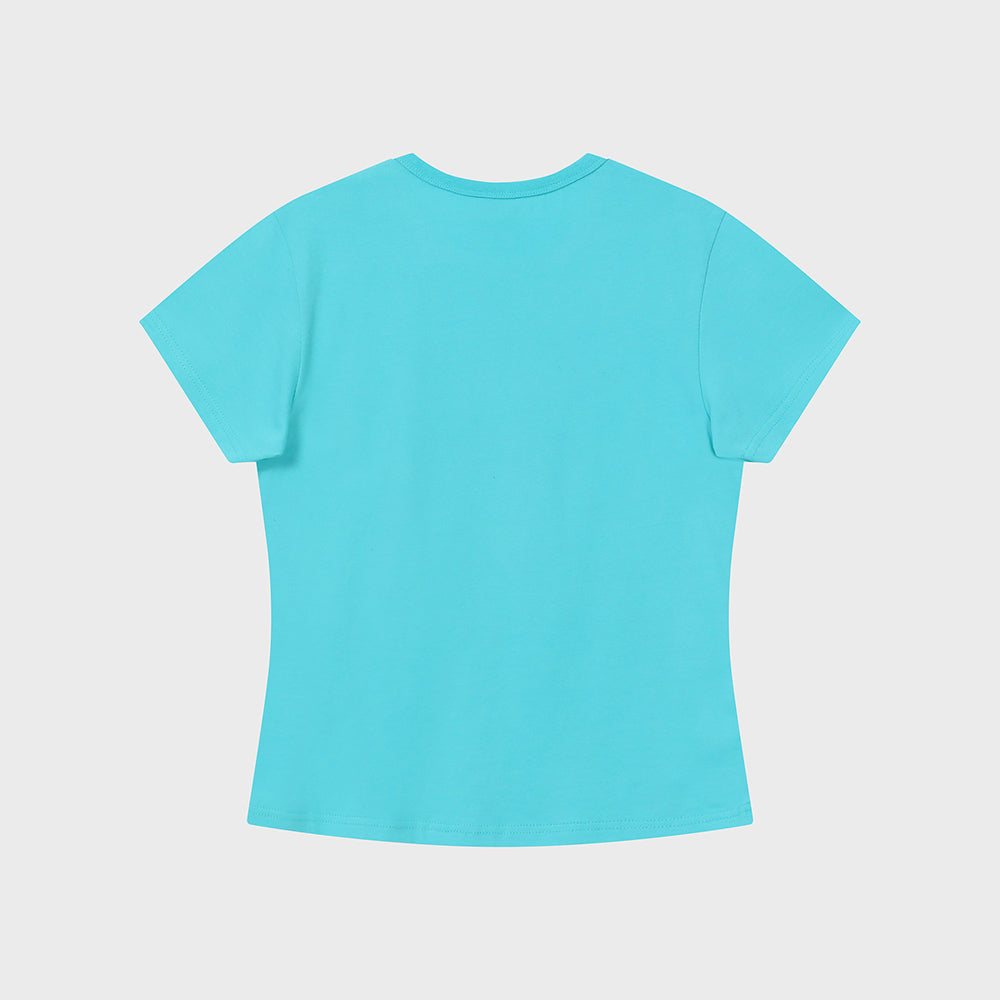 bauf 3 logo dot slim fit t-shirt [mint blue]