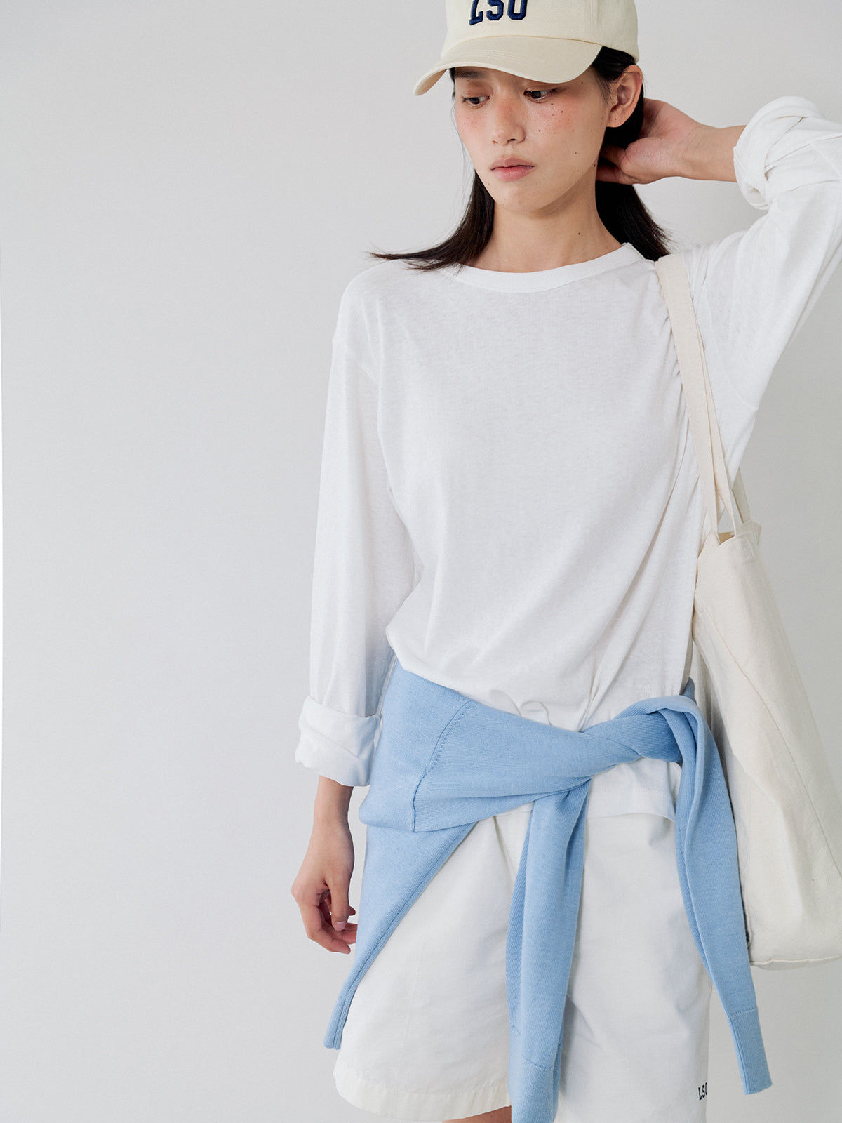 L'EAU Mare cotton t-shirt_off white
