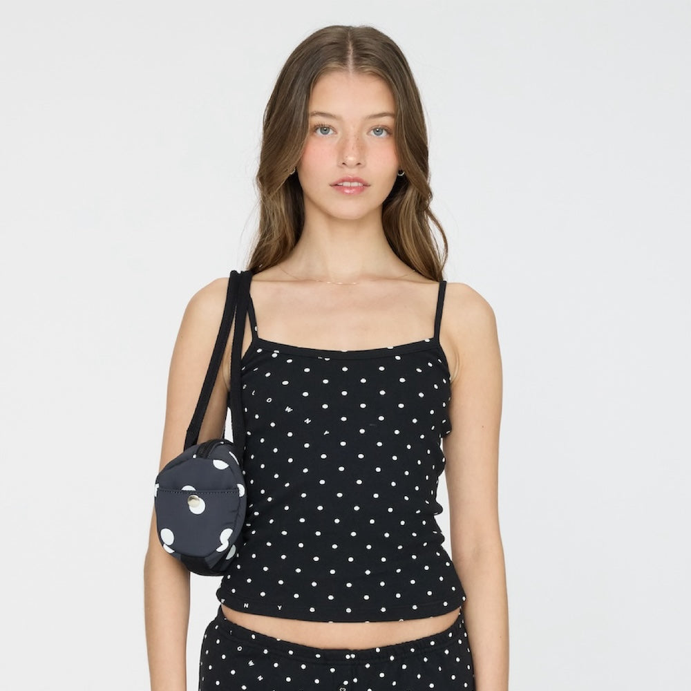 GLOWNY WILD KNOT CAMISOLE (ONYX FLECK)