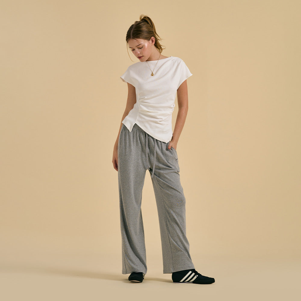 CONCHWEAR Pin tuck shirring t-shirt (2 colors)