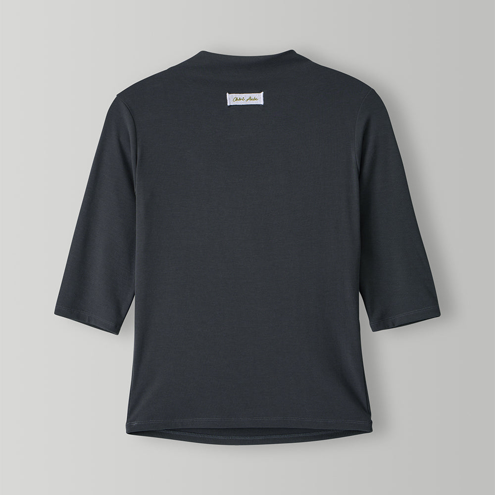 CHERIAUBE Bouquet Drape Tee-Charcoal