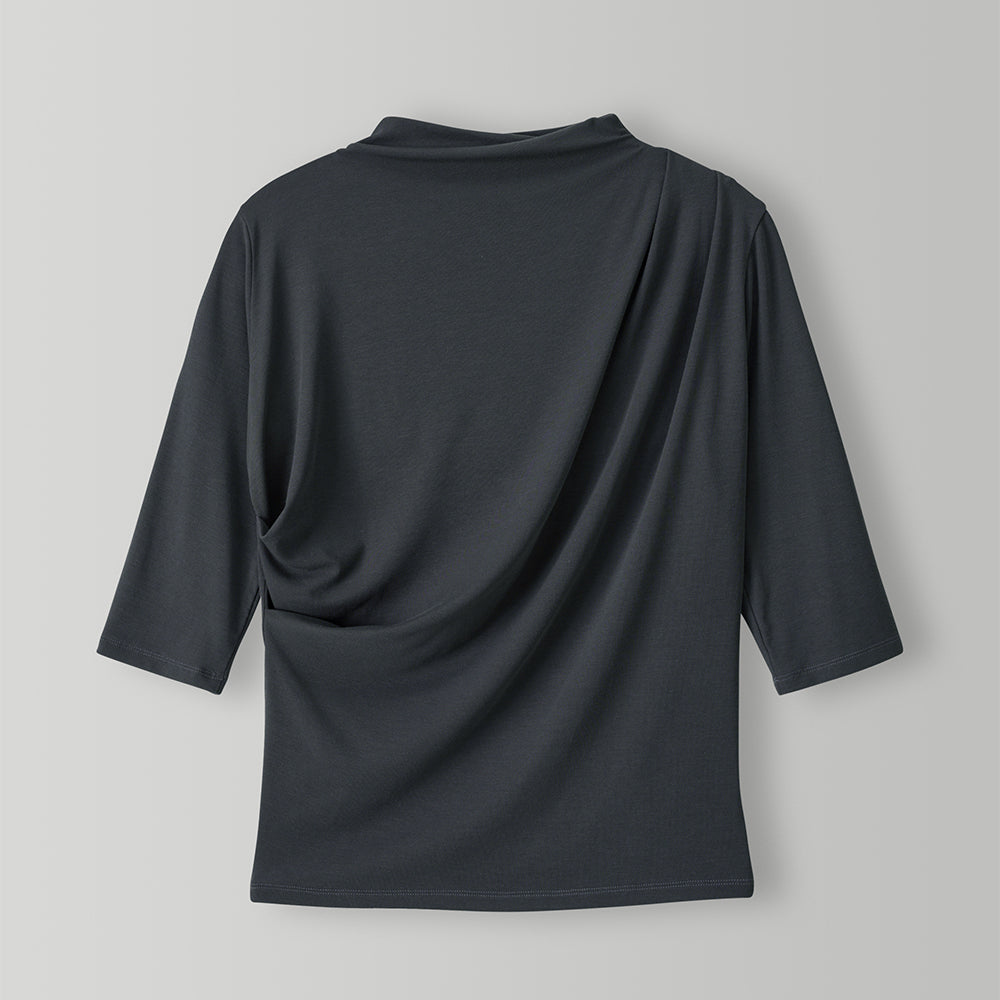 CHERIAUBE Bouquet Drape Tee-Charcoal