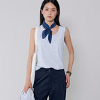 L'EAU Isaac cotton sleeveless_melange white