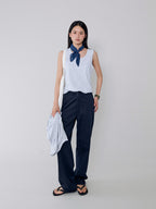 L'EAU Isaac cotton sleeveless_melange white