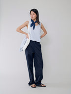 L'EAU Isaac cotton sleeveless_melange white
