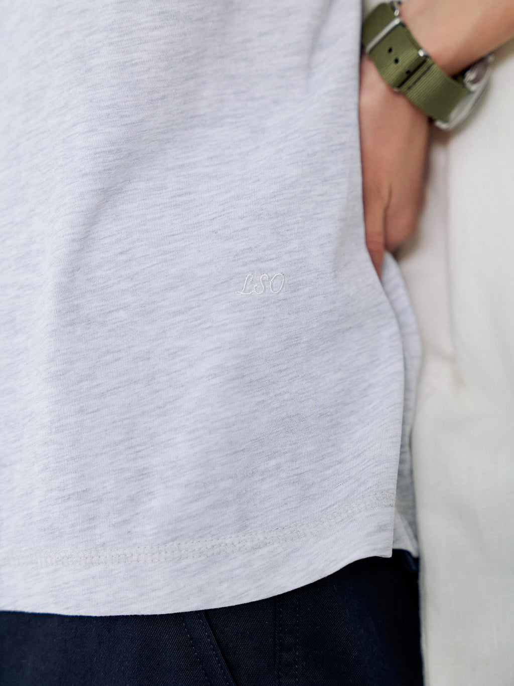 L'EAU Isaac cotton sleeveless_melange white