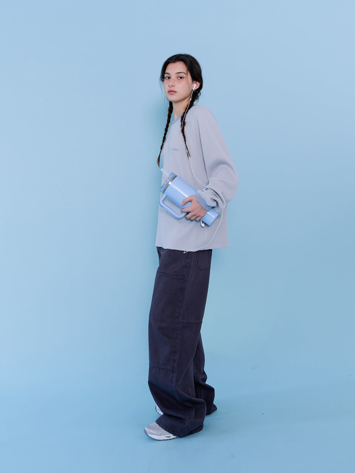 Tekto [4th] Marc waffle t-shirt_sky blue