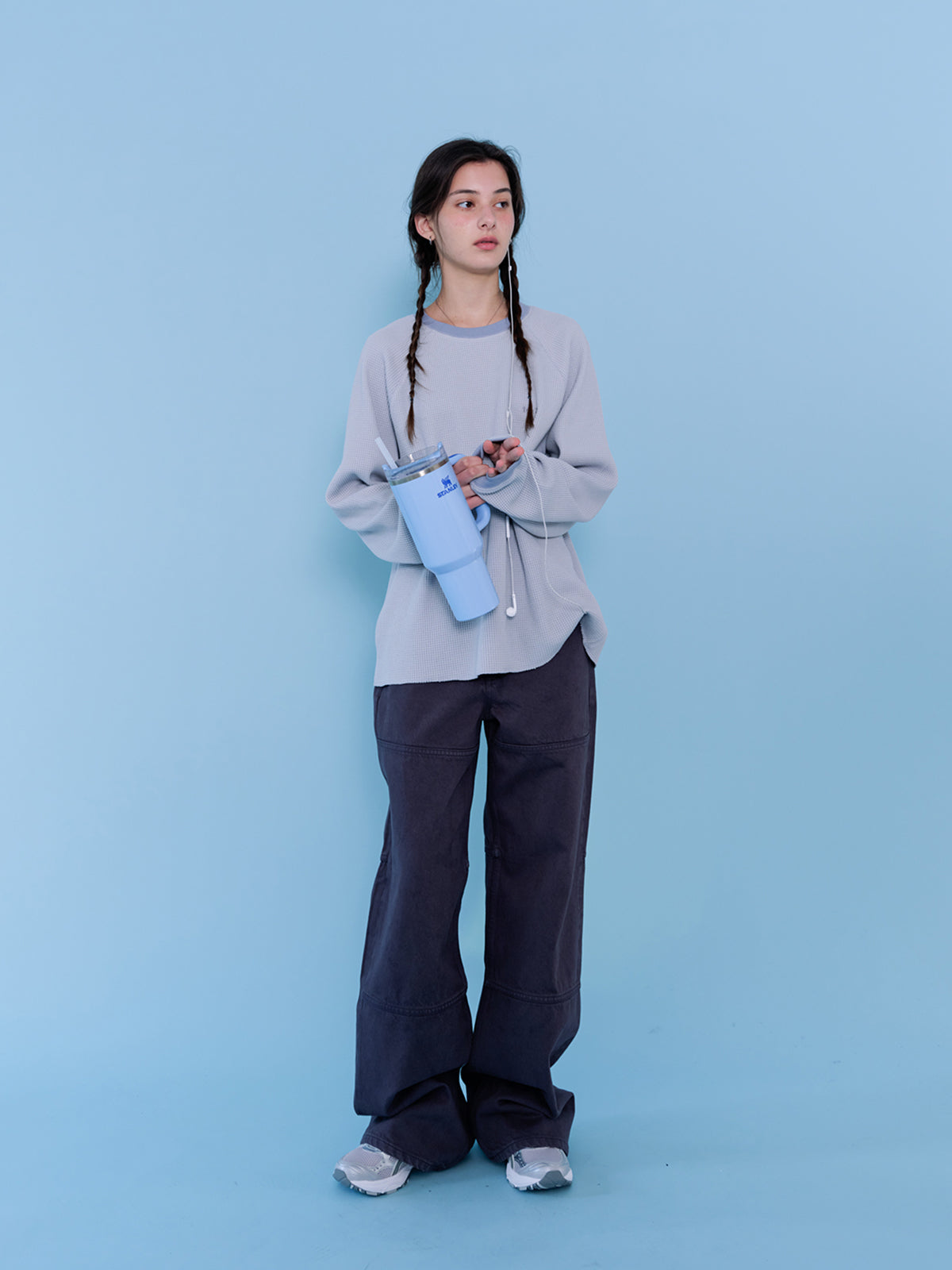 Tekto [4th] Marc waffle t-shirt_sky blue