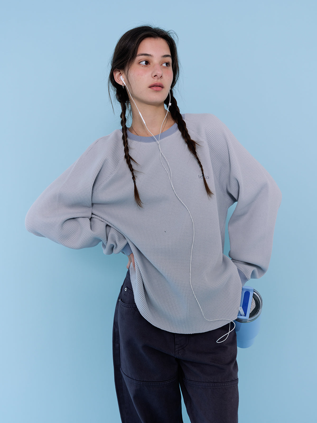 Tekto [4th] Marc waffle t-shirt_sky blue